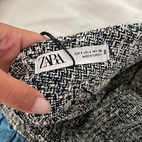 Zara Tweed and Denim Skirt - Picture 2 of 3